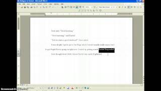 Punctuating and formatting dialogue [upl. by Seidel]