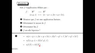 Exercice sur le noyau et limage dune application linéaire [upl. by Arty]