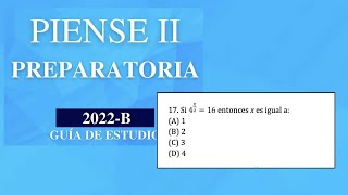 Piense II 17 Si 4x2  16 entonces x es igual a [upl. by Chuu656]