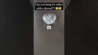 Can you hang ice cubes with a thread 🤔🤔 experiment physics science [upl. by Nehemiah]