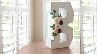 Jumbo Block Letters Step By Step DIY How To Make Giant Foam Letters [upl. by Yetnom54]