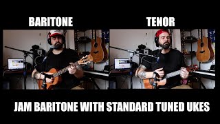 Baritone Ukulele Tutorial  Know The Chords and Jam with Standard Tuned Ukuleles [upl. by Susette]