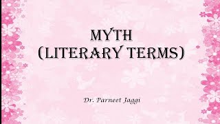 Myth  Literary Terms English Literature [upl. by Litman]