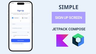 Jetpack compose  Simple Sign Up screen [upl. by Littman499]