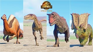 Dinosaur Animal Race  Deinocheirus Coelophysis Compies Carnotaurus Chasmosaurus and more [upl. by Curtis]