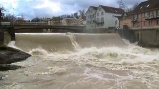 Bischofszell TG Sitter führt Hochwasser [upl. by Nivan]