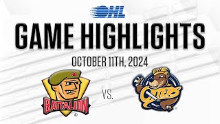 OHL Highlights North Bay Battalion  Erie Otters Oct 11 2024 [upl. by Gerhardine]