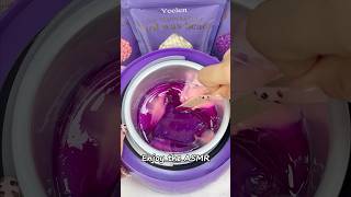 Waxing leg with 💜💕 yeelen yeelenwax waxingkit waxing hardwax waxbeads asmr [upl. by Inavihs]