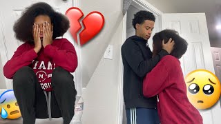 CRYING WITH THE DOOR LOCKED PRANK ON BOYFRIEND🥹 [upl. by Idnim683]