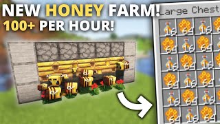 Minecraft 120 Honey Farm Tutorial  Fully Automatic Java amp Bedrock [upl. by Durer]