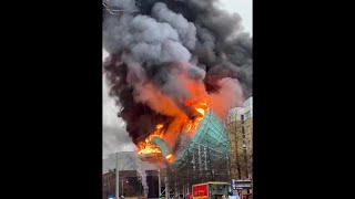 Large fire breaks out at Swedens biggest amusement park  AFP [upl. by Dorie182]