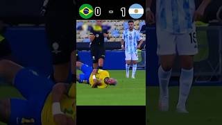 BRAZIL 🇧🇷 VS ARGENTINA 🇦🇷 MATCH footballshorts football shorts [upl. by Zoller]