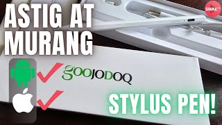 MURANG STYLUS PEN na ANDROID at APPLE COMPATIBLE  GOOJODOQ  UNBOXING and FULL REVIEW [upl. by Akir]