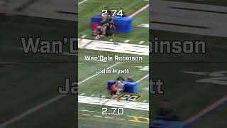 WanDale Robinson vs Jalin Hyatt 40yd dash 😳 nfl nflcombine [upl. by Chesnut]