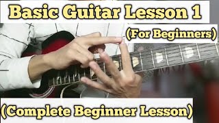 Basic Guitar Lesson 1 for Beginners Easy Way to Learn Guitar [upl. by Willyt]