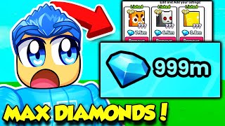 I GOT MAX DIAMONDS IN PET SIMULATOR 99 [upl. by Aleet766]