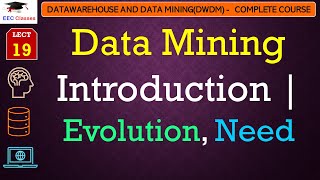 L19 Data Mining Introduction  Evolution Need  Data warehouse and Data Mining Lectures in Hindi [upl. by Chilton937]