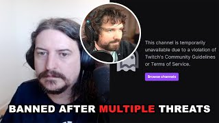 Streamer Banned For Threats amp Twitch Moderation Issues [upl. by Obe292]