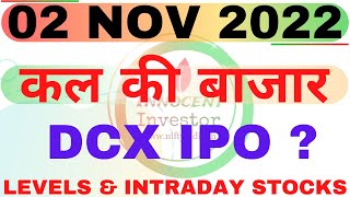 DCX SYSTEMS IPO ANALYSIS  BEST IPO TO APPLY  IPO GMP  WHERE NIFTY WILL OPEN INTRADAY STOCKS [upl. by Dirfliw]