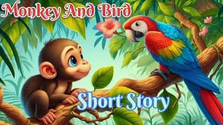 The Monkey 🐒 And The Bird 🐦 Story in English Short Story [upl. by Harland]