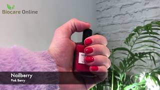 NAGELLAK SWATCH Nailberry  Pink Berry  Biocare Online [upl. by Ravid891]