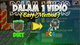 DIRT TO DCS IN 1 VIDIO EASY METHOD EASY GUIDE  GROWTOPIA INDONESIA 2023 [upl. by Musa]