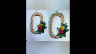 Jute rope rose Wall hanging easy Wall hanging from jute rope craftry111 [upl. by Divadnoj]