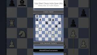 Vidit Santosh Gujrathi vs Dubov Daniil Tata Steel Chess India 2024 blitz Round 6 ½½ [upl. by Nava]