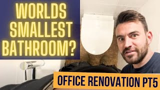 WORLDS SMALLEST BATHROOM PLUMBER Office Renovation Series [upl. by Lay]