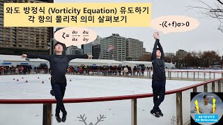 4K 기상학 공기 회전하면 어떻게 될까 와도 방정식 유도하기 amp 각 항의 의미 살펴보기 Vorticity Equation [upl. by Adonis]