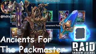 Packmaster Champion Chase Ancient Pulls both accounts  Raid Shadow Legends [upl. by Yramesor246]