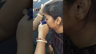 Nose piercing🤭 youtubeshorts monalisa earpiercing nosepiercings viralvideo trending [upl. by Sonni]