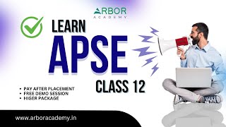 APSE Class 12  Arbor Academy  IT Training amp Placement  Pay After Placement [upl. by Hans]