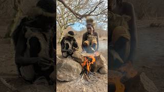 Wonderful ‼️😧 Cooking and eating in the wildness is so fantastic shorts trending hadzabetribe [upl. by Rossuck]