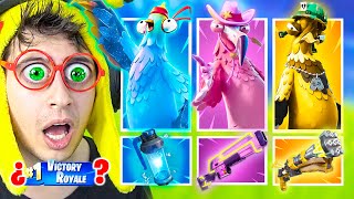 Pollo Skin Challenge 🐔😂 Animales de Colores 🔴🟢🟡  Fortnite [upl. by Farlie]