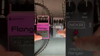 Flanger comparison on Distorted Guitar BOSS BF2 vs MXR M152 Micro Flanger Laney Lionheart Amp [upl. by Akessej576]