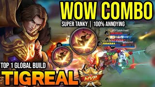 TIGREAL BEST BUILD 2023  BUILD TOP 1 GLOBAL TIGREAL GAMEPLAY  MOBILE LEGENDS✓ [upl. by Sirrad853]