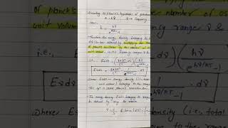 Derivation of Plancks Black Body Radiation shorts physics [upl. by Eeraj]