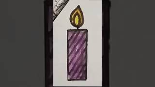 How To Draw a Candle shorts for kids [upl. by Ellahcim221]