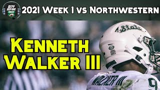 Michigan St RB Kenneth Walker vs Northwestern 2021 [upl. by Breena]