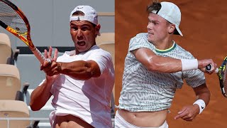 Rafael Nadal vs Holger Rune Practice Set Highlights  RolandGarros 2024 [upl. by Ennayhc]