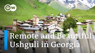 One of the Most Beautiful Villages in Georgia Ushguli in the Caucasus Mountains [upl. by Alih405]