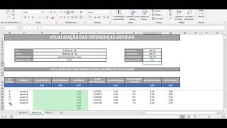 PLANILHA DE ATUALIZAÇÃO MONETÁRIA PELO INPC E JUROS DE MORA DE 1 [upl. by Nedry]