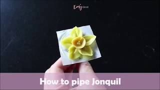 How to pipe buttercream Jonquil Daffodil │ Korean Buttercream Flower [upl. by Patricio]