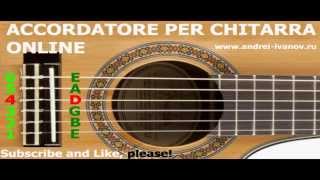 ACCORDATORE PER CHITARRA ACCORDARE LA CHITARRA ONLINE ACUSTICA con corde standard e accordi EBGDAE [upl. by Milton]