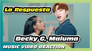 Becky G Maluma  La Respuesta Official Video Reaction [upl. by Lexis]