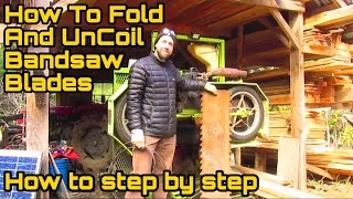 How to fold and uncoil a bandsaw blade [upl. by Apollo]