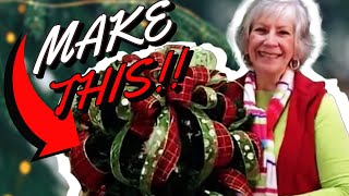 Best Christmas Wreath  How to Two Ribbon Bow for a Wreath [upl. by Phaidra40]