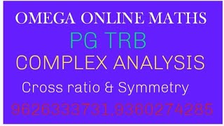 PG TRB MATHSCOMPLEX ANALYSIS 12 [upl. by Weinberg]