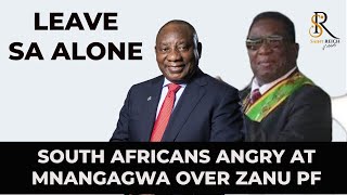 Mnangagwa CAUSES Trouble in South Africa War against Ramaphosa declared [upl. by Hendrix]